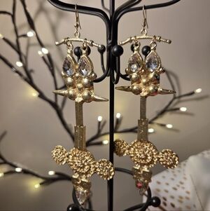 Chic Gold Statement Earrings